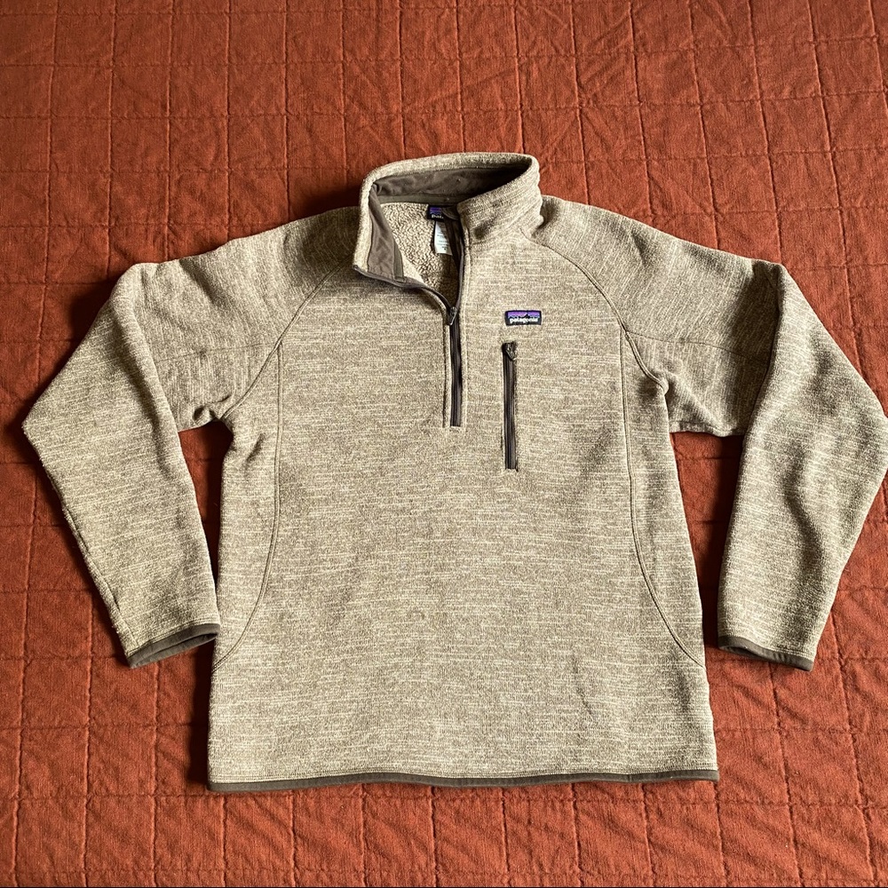 Mens Patagonia Better Sweater, Light Brown, Medium